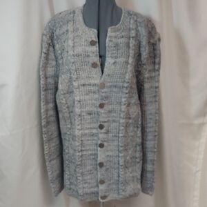Men's Gray Cardigan Sweater